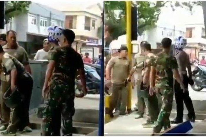 Polisi ditodong piston oleh anggota TNI yang anaknya ditilang