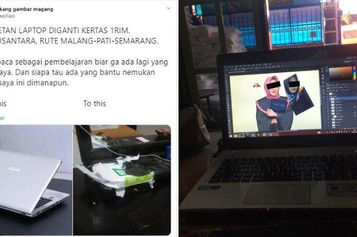 Kisah di balik viral seorang penumpang kehilangan laptop dan diganti dengan kertas 1 rim. Korban mengaku kehilangan desain yang sudah dibuatnya. 
