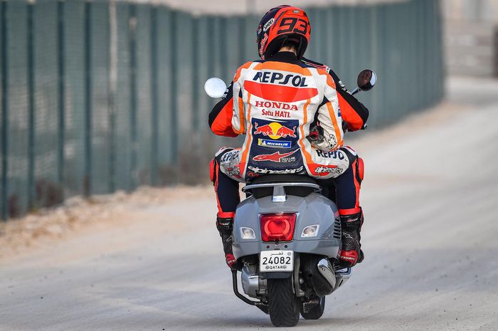 Marc Marquez sempat mengalami crash di tes MotoGP Qatar hari ke-2