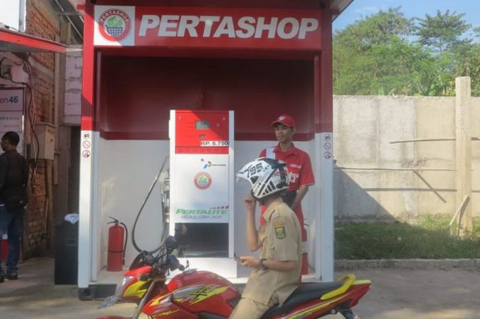 Harga bensin di SPBU mini Pertashop sama dengan di SPBU Pertamina