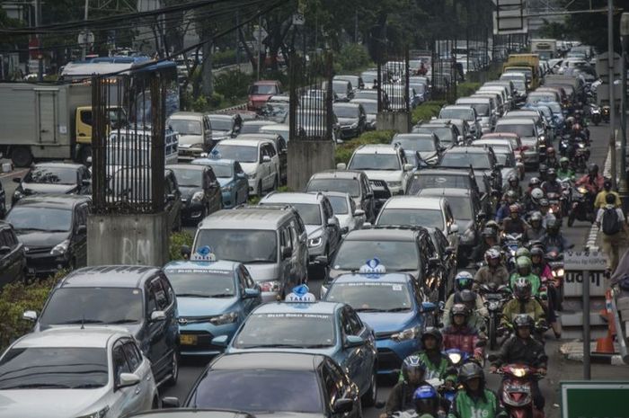 Ilustrasi kemacetan di Jakarta.