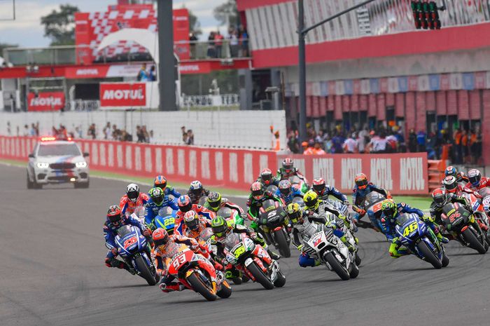 Suasana ramai MotoGP Argentina, terakhir diadakan pada bulan Maret 2019.