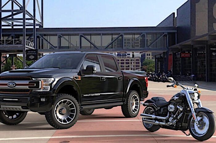 Pikap Ford F-150 Harley-Davidson dan Fat Boy