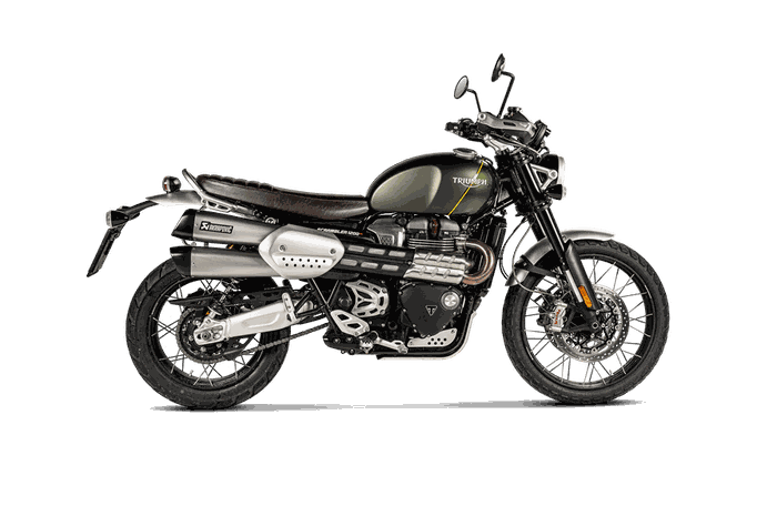 Triumph Scrambler 1200 dengan knalpot anyar Akrapovic Slip-On Line (Titanium)