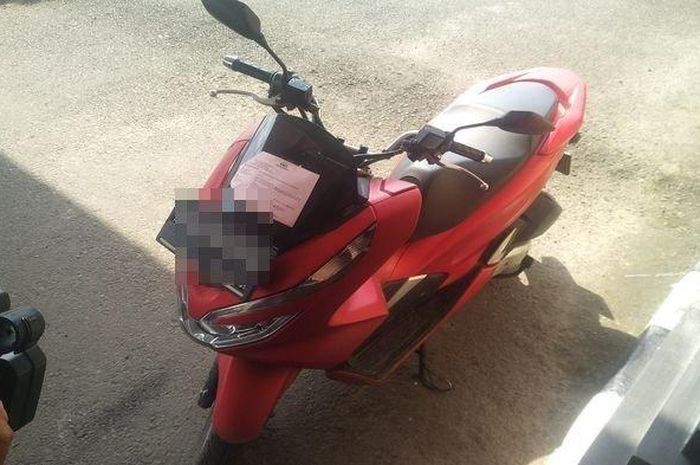 Motor Honda PCX barang bukti hasil kejahatan jambret berhasil diamankan tim Ranmor Polrestabes Palembang.  