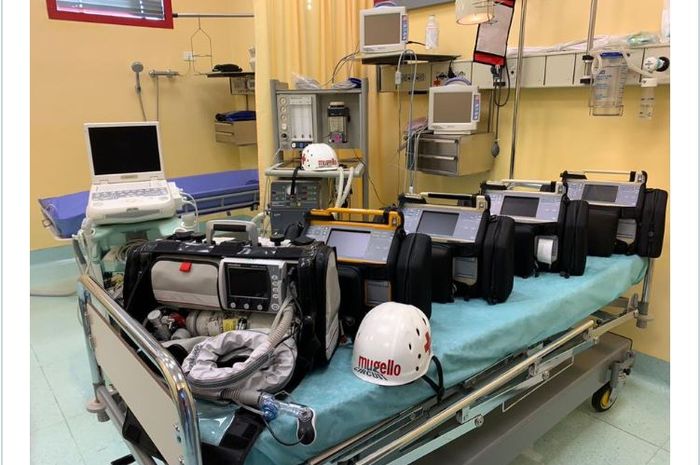 Peralatan medis milik klinik Sirkuit Mugello disumbangkan ke dua rumah sakit untuk menangani kasus virus Corona