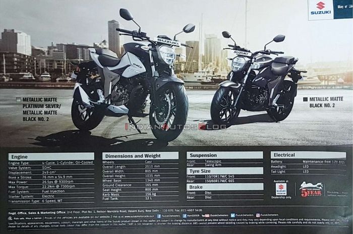 Brosur Suzuki Gixxer 250 BS6