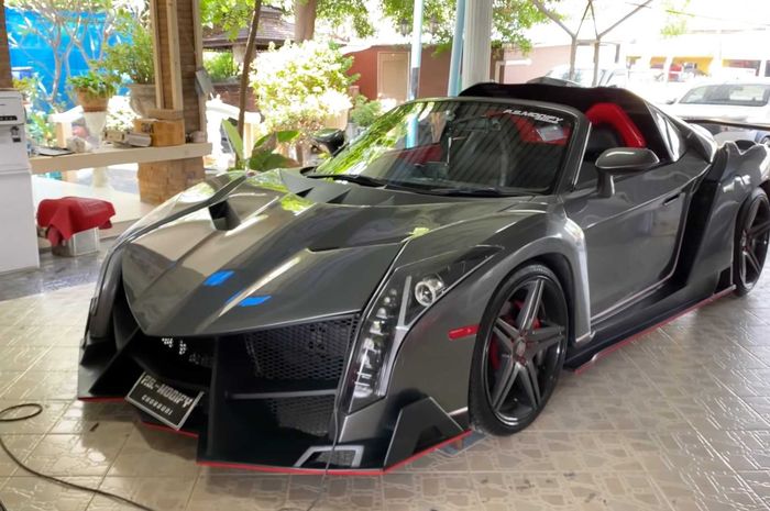 Tampilan depan replika Lamborghini Veneno