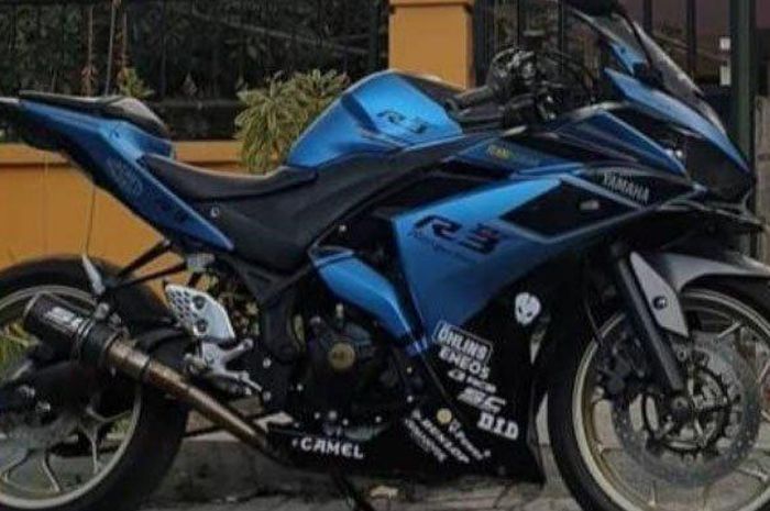 Motor Yamaha R25 nopol N 2114 AAS yang dicuri di rumah kontrakan Jalan Ikan Kakap, Kota Malang 