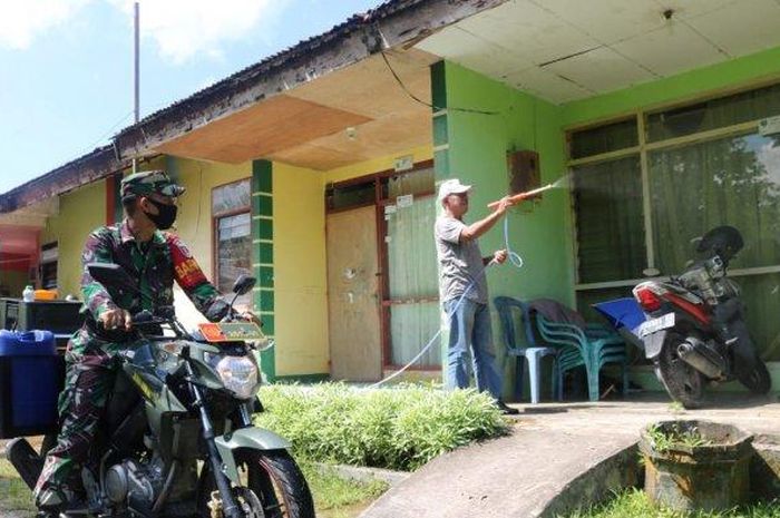 Kodim 0907 Tarakan merakit Yamaha V-Ixion R menjadi motor semprot (Morse).