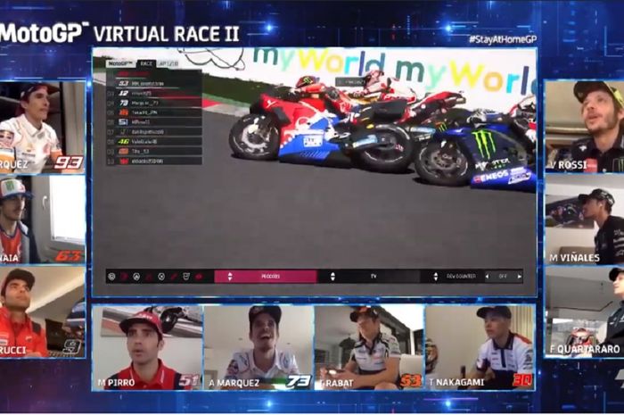 Balap virtual MotoGP yang kedua menggunakan sirkuit Red Bull Ring, Austia (12/4)