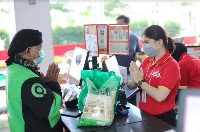 Program Paket Sembako Keluarga Mitra Diriver Gojek voucher potongan harga Rp 35 ribu