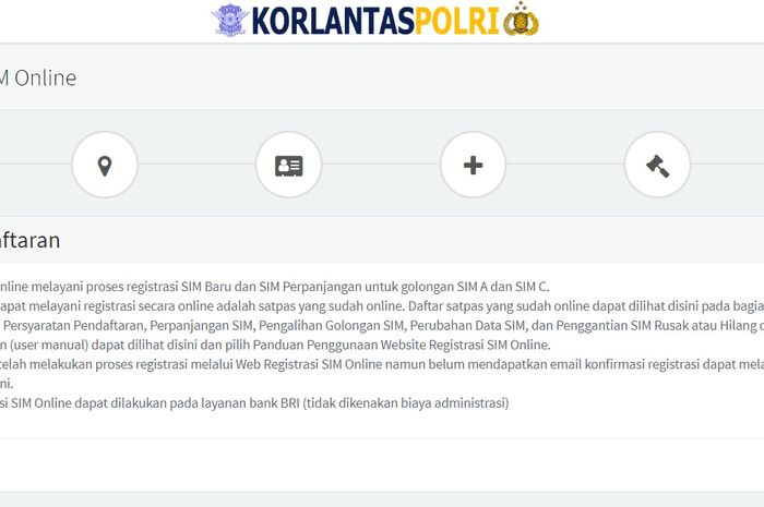 Pendaftaran SIM Online