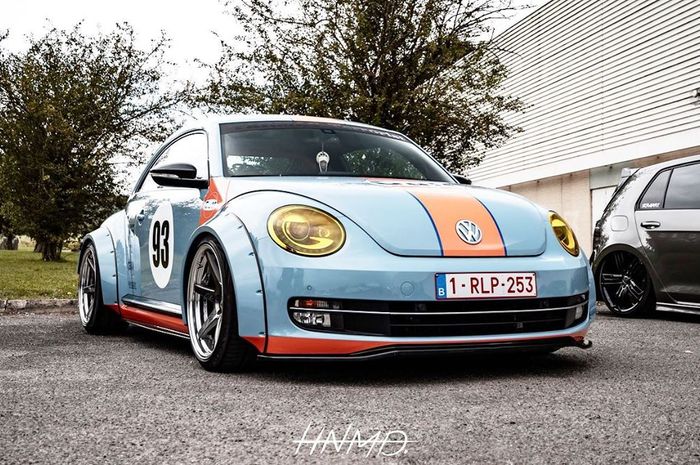 Modifikasi VW Beetle atau VW Kodok  dengan Livery Gulf Racing