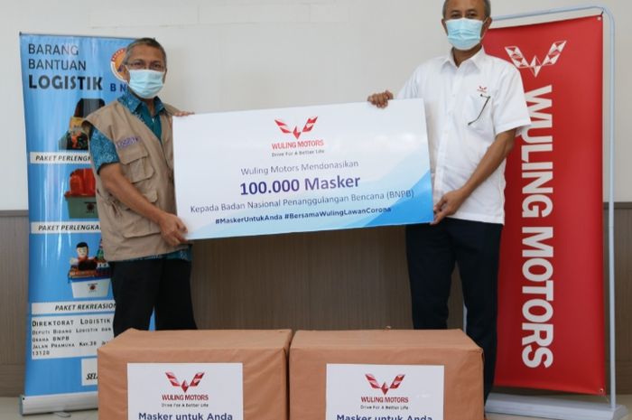 Wuling donasikan 100 ribu masker untuk Badan Nasional Penanggulangan Bencana (BNPB)