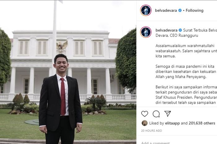 Mundur Dari Stafsus Jokowi, Belva Devara Cuma Punya Satu Mobil Meski Hartanya Triliunan