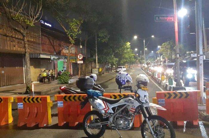 Ilustrasi penutupan ruas jalan di Kota Pekanbaru