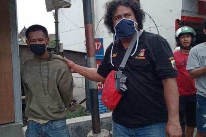 Tim Resmob Elang Utara Polsek Semarang Utara menangkap pelaku yang sempat membawa kabur motor milik penjual bakso di Jl Ronggowarsito, Kota Semarang, Sabtu (25/4/2020) sore.