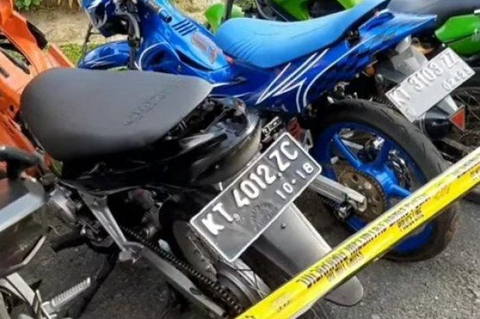 sepeda motor yang digunakan untuk balap liar diamankan oleh Polresta Balikpapan