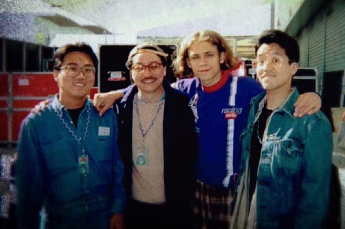 Valentino Rossi ketika di Jepang bersama Noburo Ueda tahun 1996