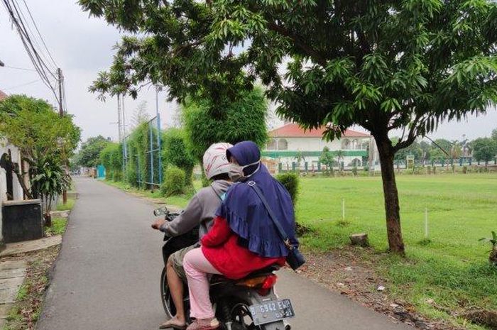 Lokasi aksi begal di kawasan Lapangan Hawai, Beji, Kota Depok, Jumat (1/8/2020). 