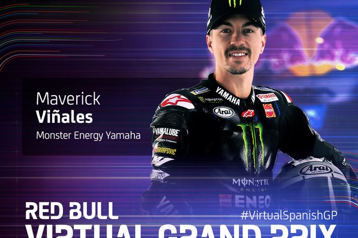 Maverick Vinales memenangkan seri ketiga balapan virtual MotoGP 2020