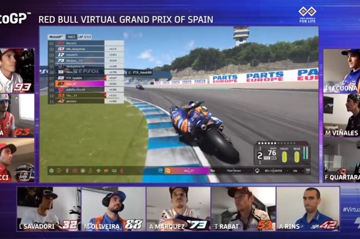Balap virtual MotoGP yang ketiga menggunakan sirkuit Jerez