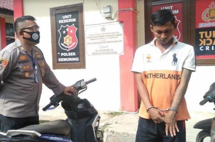 Baru bebas beberapa hari mendapat program asimilasi, Meibi (26 tahun), warga Jalan Simanjuntak Kecamatan Kemuning Palembang, tertangkap lagi karena curi motor. 