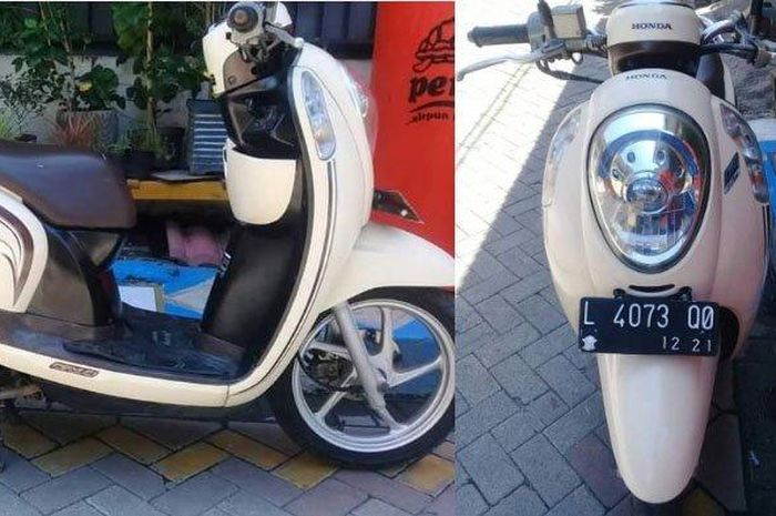 Honda Scoopy (L 4073) milik Deky dan Shinta yang dijual tapi malah terkena penipuan pada Minggu (10/5/2020)