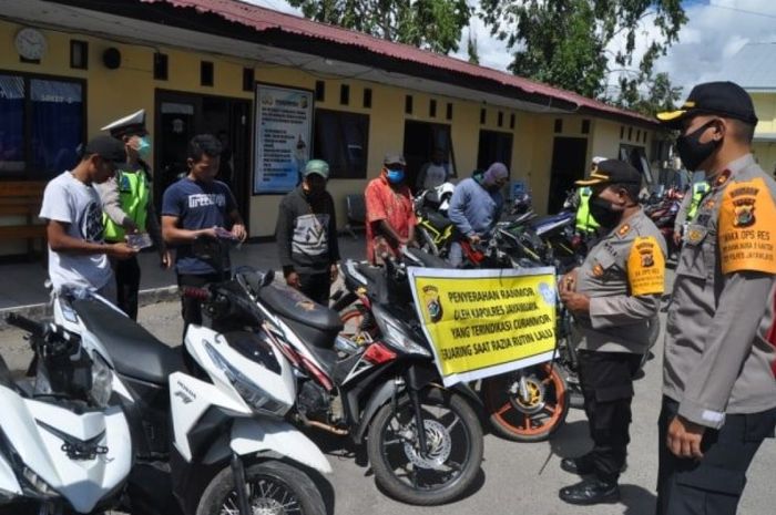 Sejumlah motor yang ditemukan oleh Polres Jayawijaya
