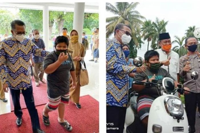 Bocah Penjual Jalangkote Korban Bullying Dapat Hadiah Motor Dari Gubernur