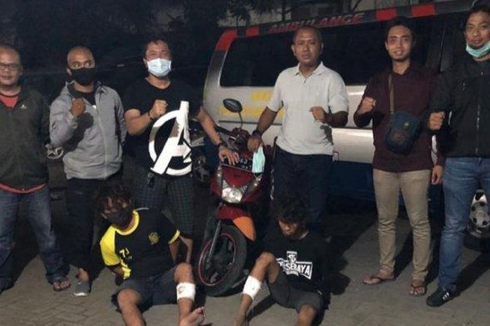 Tersangka pencurian motor di Surabaya terpaksa mendapat timah panas dari jajaran Polrestabes Surabaya, Rabu(20/5/2020)