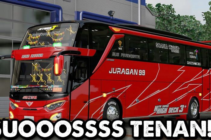 Ilustrasi bus wisata Juragan 99