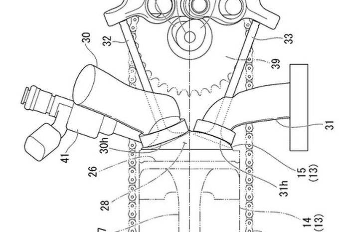 gambar paten direct injection di motor Honda