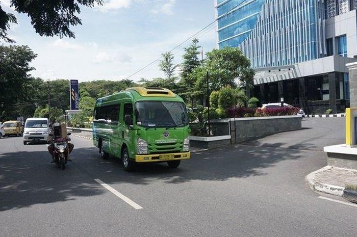 Bus Trans Banjarmasin kembali beroperasional setelah libur selama penerapan PSBB.