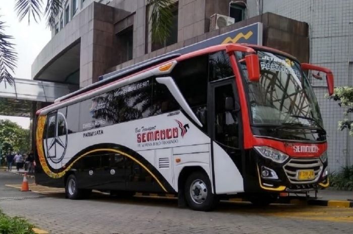 Ilustrasi bus pariwisata milik Sembodo Rent Car