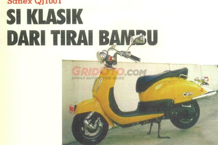 Sanex QJ100T, skutik bergaya klasik dengan setang ala Harley-Davidson