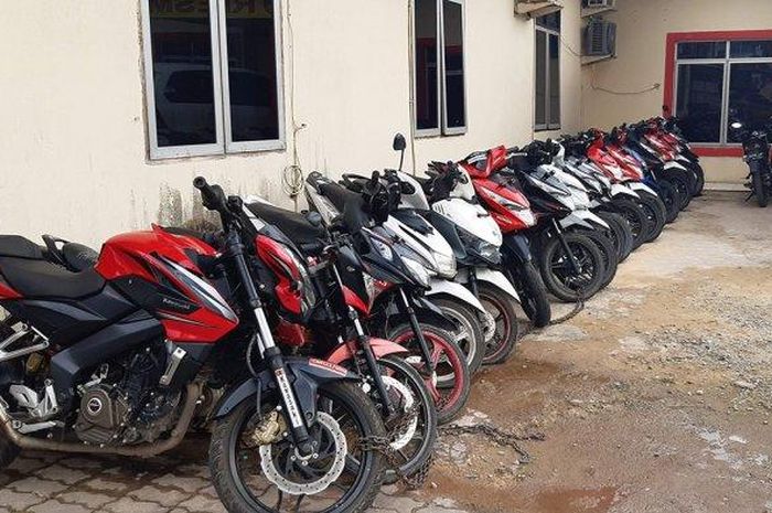 Motor hasil tangkapan Polsek Sagulung. 