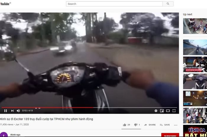 Video aksi pengejaran rampok di Vietnam menggunakan Yamaha Jupiter MX. Aksi manuvernya sudah mirip pembalap road race!