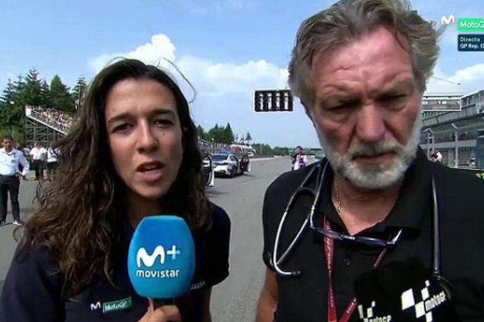 Dokter Angel Charter (kanan) adalah Manajer Tim Medis di Dorna Sports