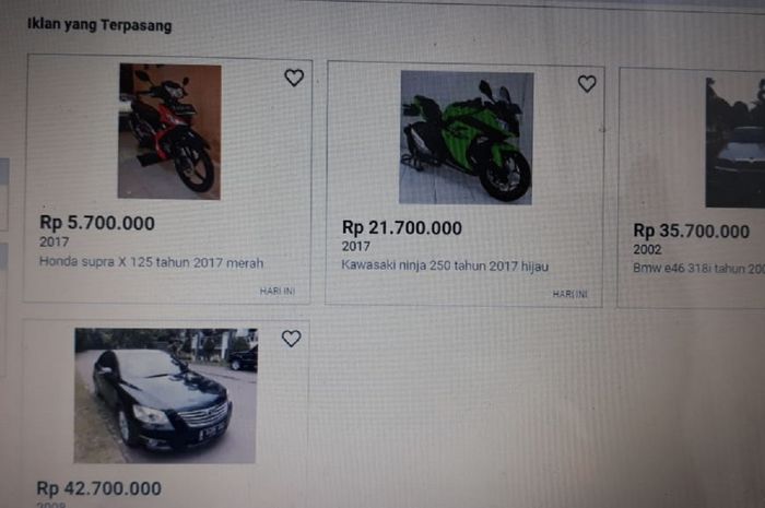 Harga jual miring. Waspada