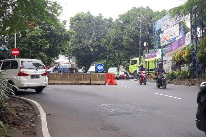 Ilustrasi rekayasa lalu lintas di Simpang Jalan Batu Tulis Kota Bogor, Jumat (19/6/2020) siang.
