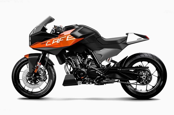 Digital modifikasi KTM 790 Duke bergaya cafe racer