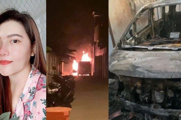 Mobil Via Vallen dibakar orang tak dikenal di Sidoarjo, Selasa (30/6/2020)  dini hari.