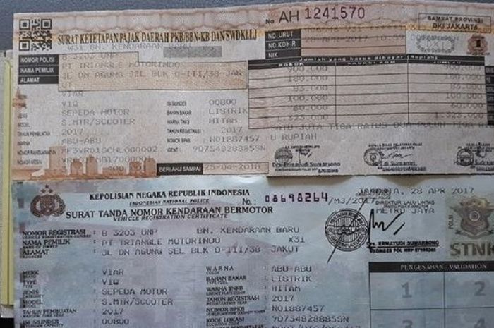 Ubah Alamat di STNK Masih Satu Kabupaten/Kota, Biaya Rp 60 ...