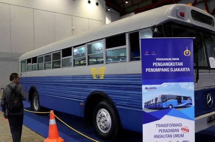 Bus PPD lawas dipamerkan pada Indonesia Classic &amp; Unique] Bus yang menjadi bagian dari International Trade Exhibition for Auto Parts, Accessories, and Vehicle Equip (INAPA), berlangsung hingga 1 April 2017, di JIExpo, Kemayoran, Jakarta, Rabu (30/3/2017).