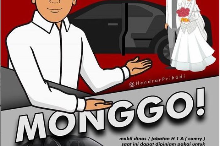 Wali Kota Semarang, Hendrar Prihadi pinjamka gratis Toyota Camry dinasnya buat warga nikahan
