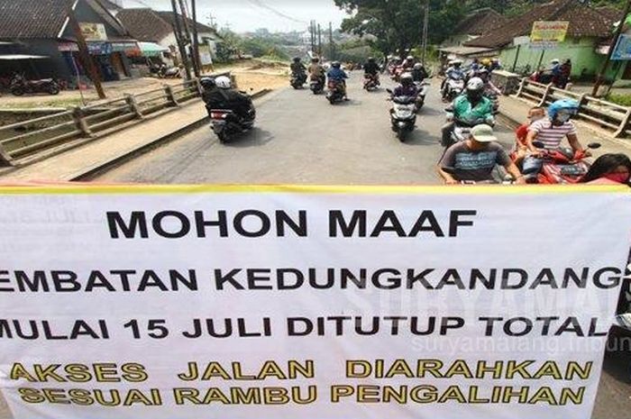 Jembatan Kedungkandang Kota Malang ditutup total mulai hari ini, Rabu (15/07/2020)
