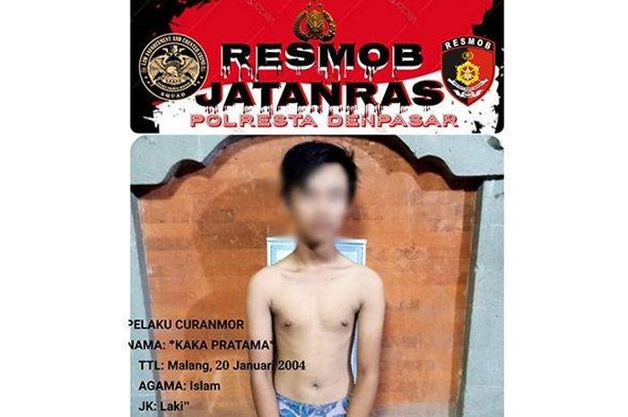 Pelaku pencurian berstatus pelajar di Denpasar 