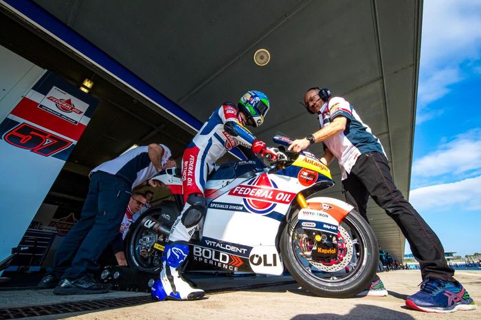 Edgar Pons pembalap tim Federal Oil Gresini Moto2 
